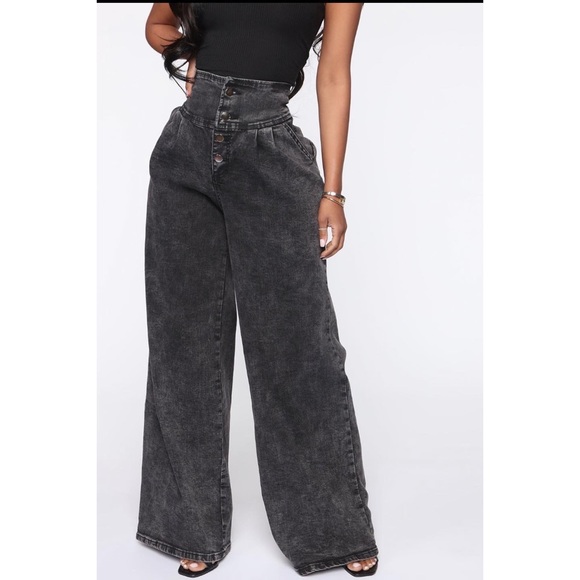 Fashion Nova’ Bella Vida Wide Leg Denim - Picture 8 of 10